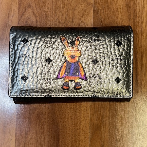 Brand New in Box Authentic MCM Rabbit Mini Visetos Metallic Wallet - Picture 3 of 16